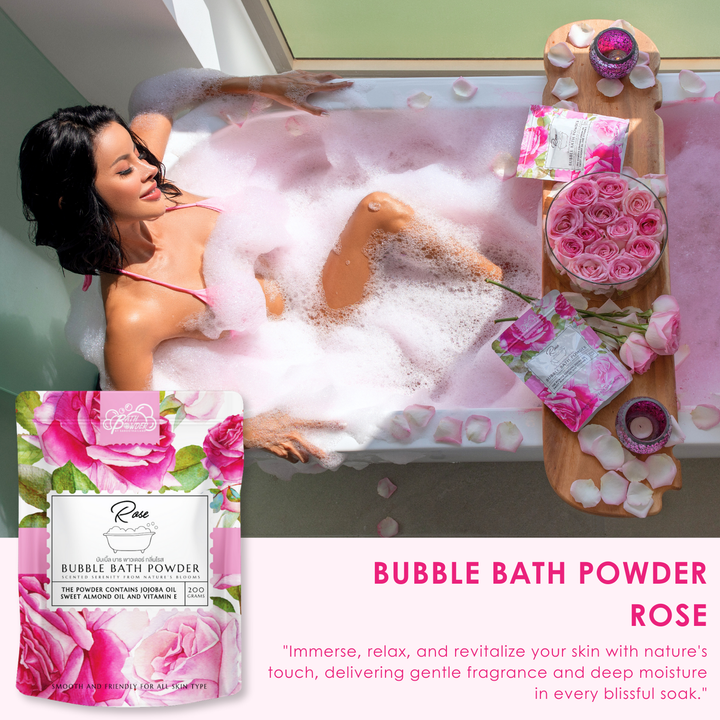 Bubble Bath Powder - 200g - Rose