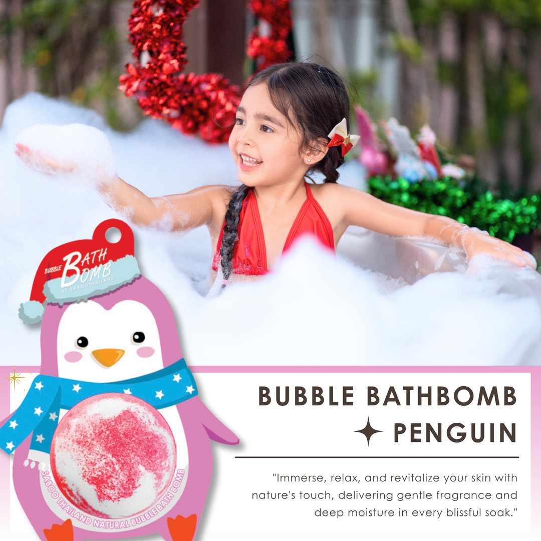 Bubble Bath Bomb - Christmas Penguin - 150g - Blossom