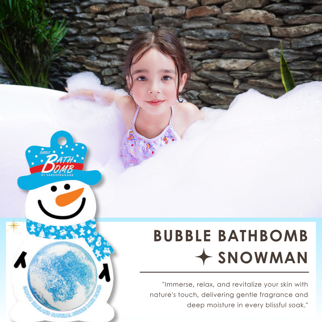 Bubble Bath Bomb - Christmas Snow Man - 150g - Ocean