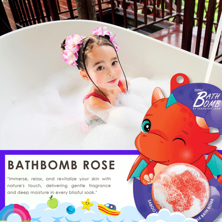 Bubble Bath Bomb - Dinosaur Package - 150g - Rose