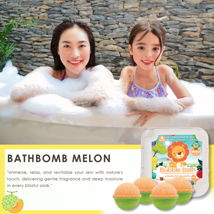 Bubble Bath Bomb - 4PCS Package - 150g - Melon