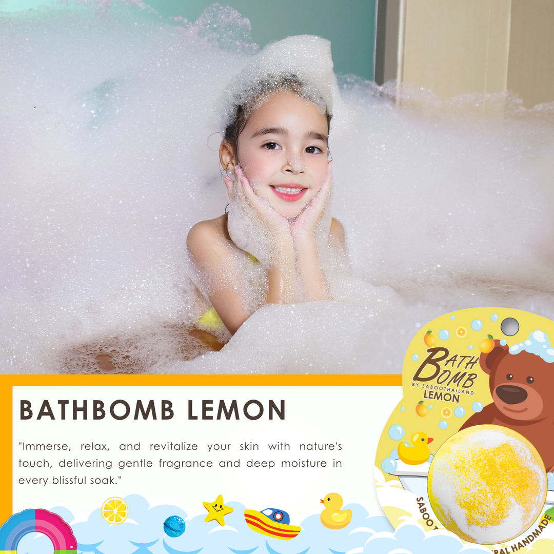 Bubble Bath Bomb - Bear Package - 150g - Lemon