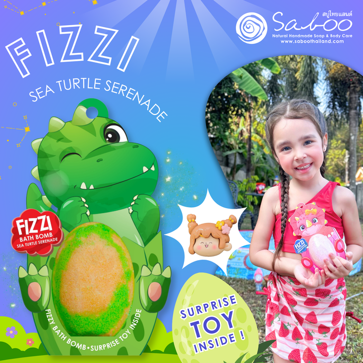 Fizzy Bath Bomb - Dinosaur Package - 180g - Sea Turtle Serenade