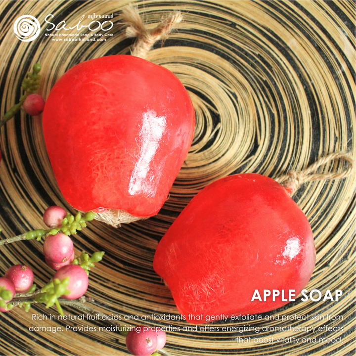 Natural Fancy Soap - 100g - Apple Red