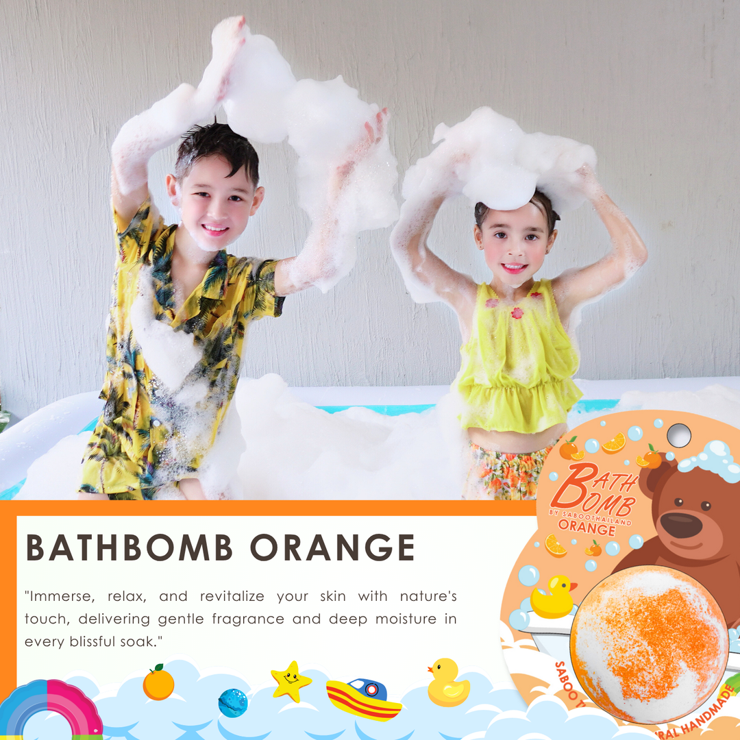 Bubble Bath Bomb - Bear Package - 150g - Orange
