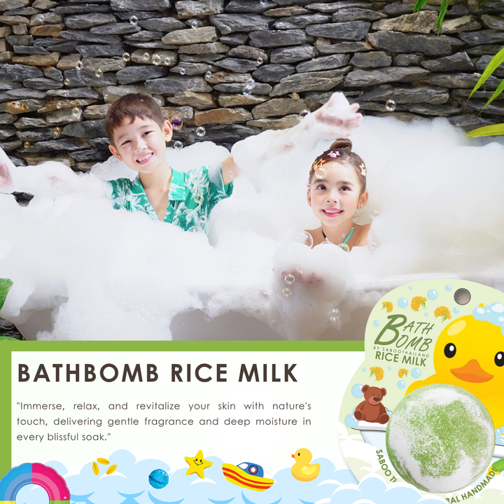 Bubble Bath Bomb - Duck Package - 150g - Rice Milk