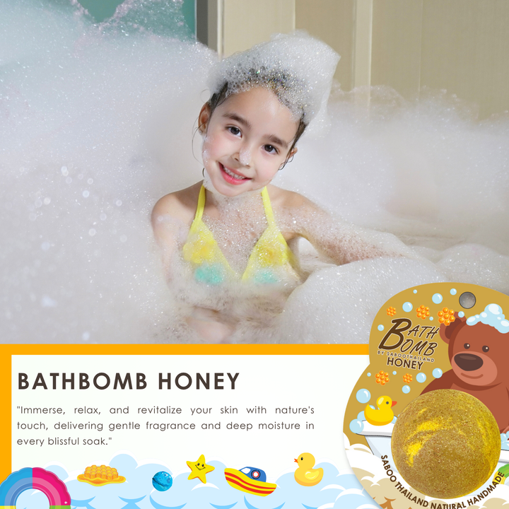 Bubble Bath Bomb - Bear Package - 150g - Honey