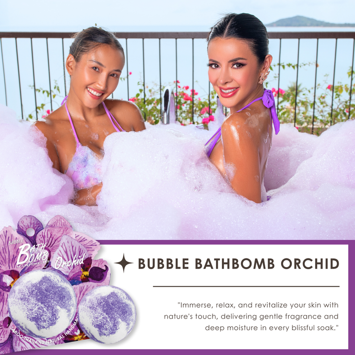 Bubble Bath Bomb - Flower Package - 150g - Orchid