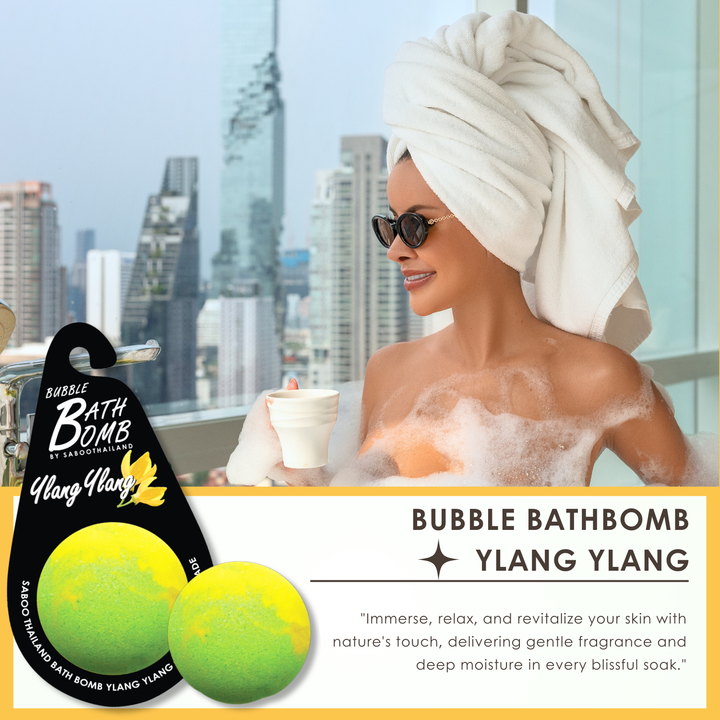 Bubble Bath Bomb - Black Package - 150g - Ylang Ylang