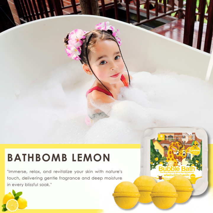 Bubble Bath Bomb - 4PCS Package - 150g - Lemon