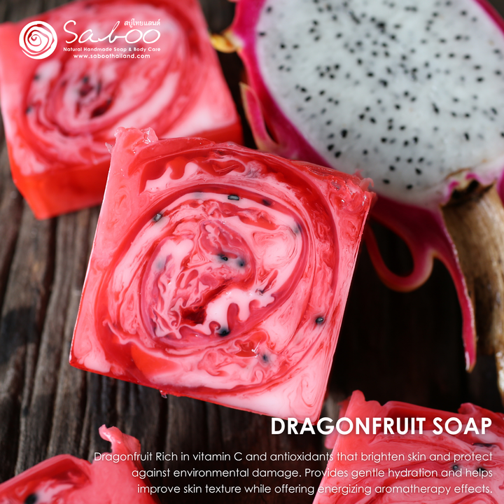 Natural Soap - Square Shape - 100g - Dragonfruit