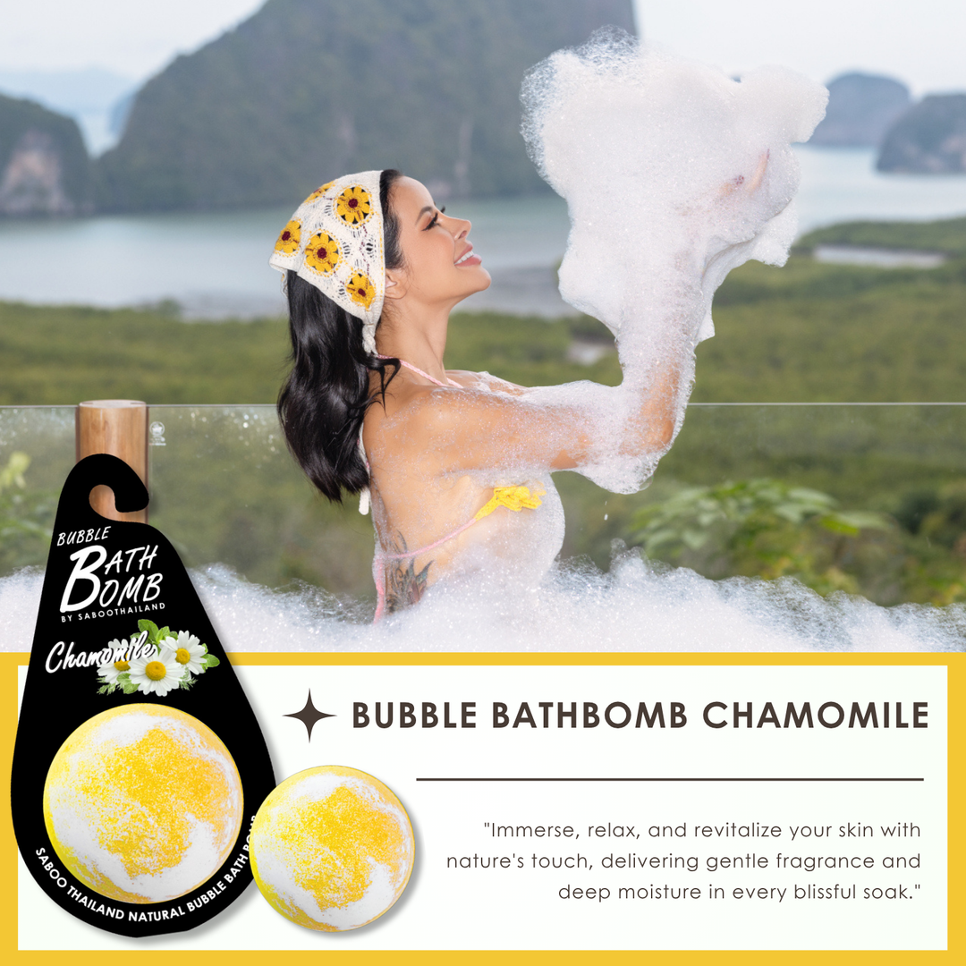 Bubble Bath Bomb - Black Package - 150g - Chamomile