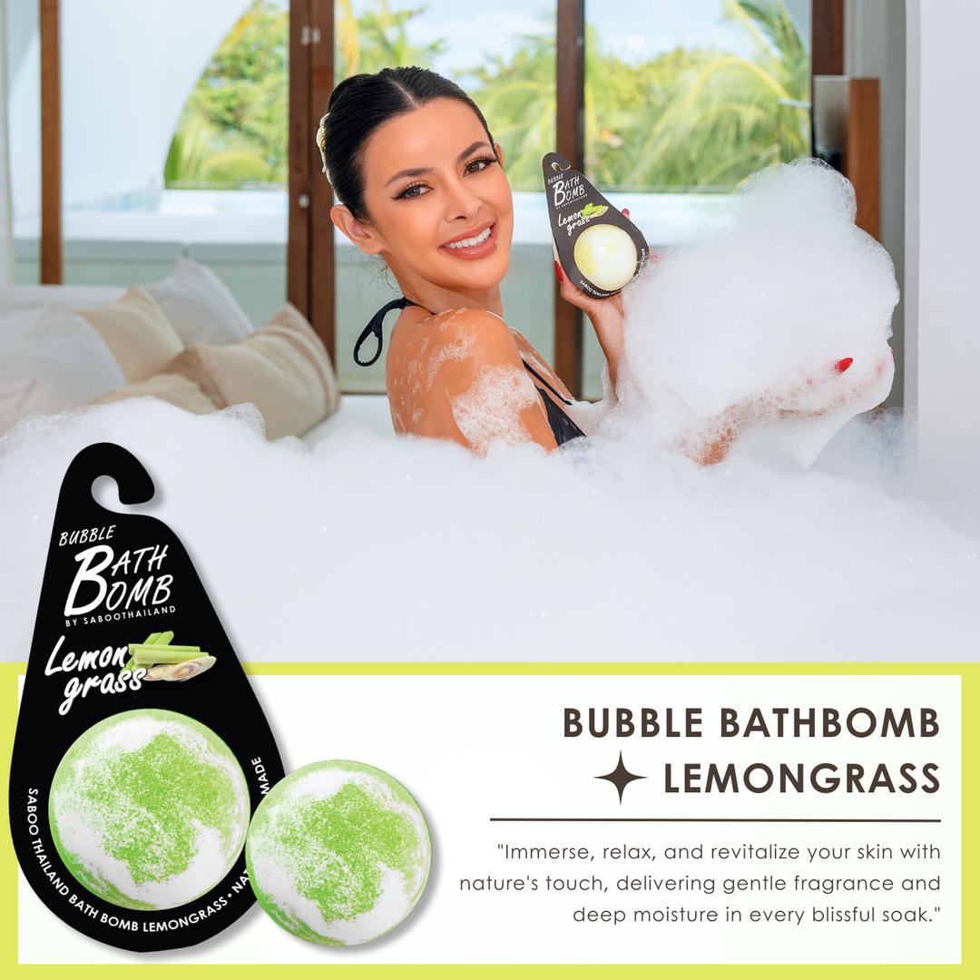 Bubble Bath Bomb - Black Package - 150g - Lemongrass
