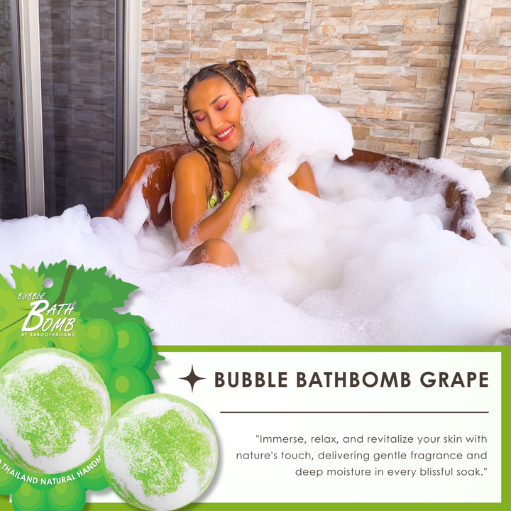 Bubble Bath Bomb - Fruit Package - 150g - Grape Green