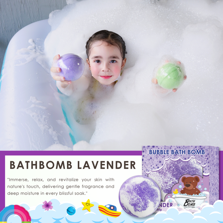 Bubble Bath Bomb - Box Package - 150g - Lavender