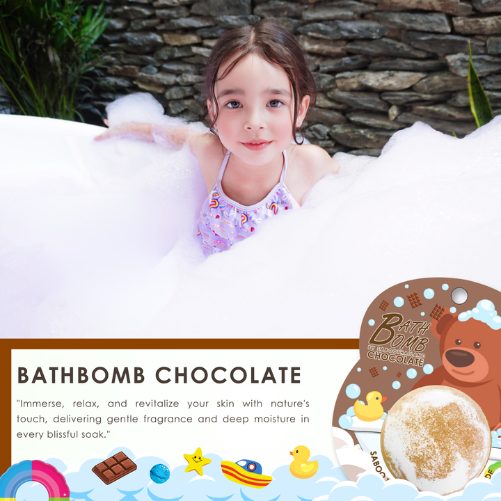 Bubble Bath Bomb - Bear Package - 150g - Chocolate