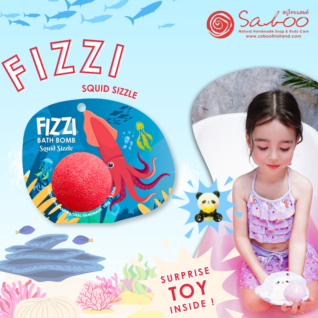 Fizzy Bath Bomb - Sea Animal Package - 100g - Squid Sizzle