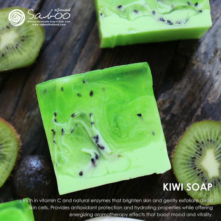 Natural Soap - Square Shape - 100g - Kiwi