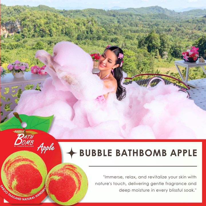 Bubble Bath Bomb - Fruit Package - 150g - Apple Red