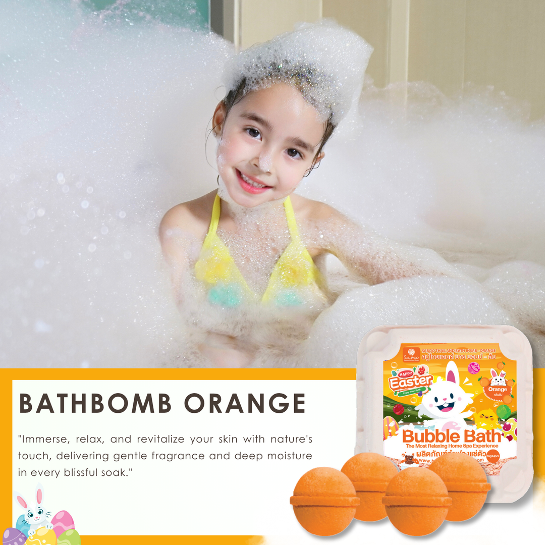 Bubble Bath Bomb - 4PCS Easter Package - 150g - Orange