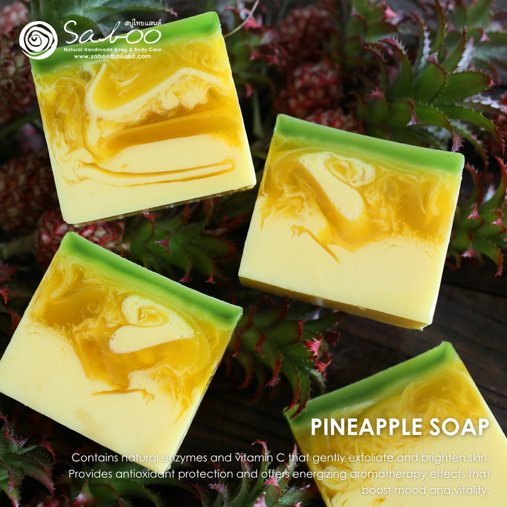 Natural Soap - Square Shape - 100g - Pineapple