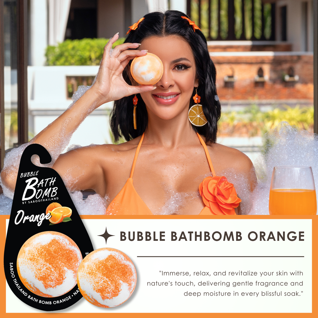 Bubble Bath Bomb - Black Package - 150g - Orange