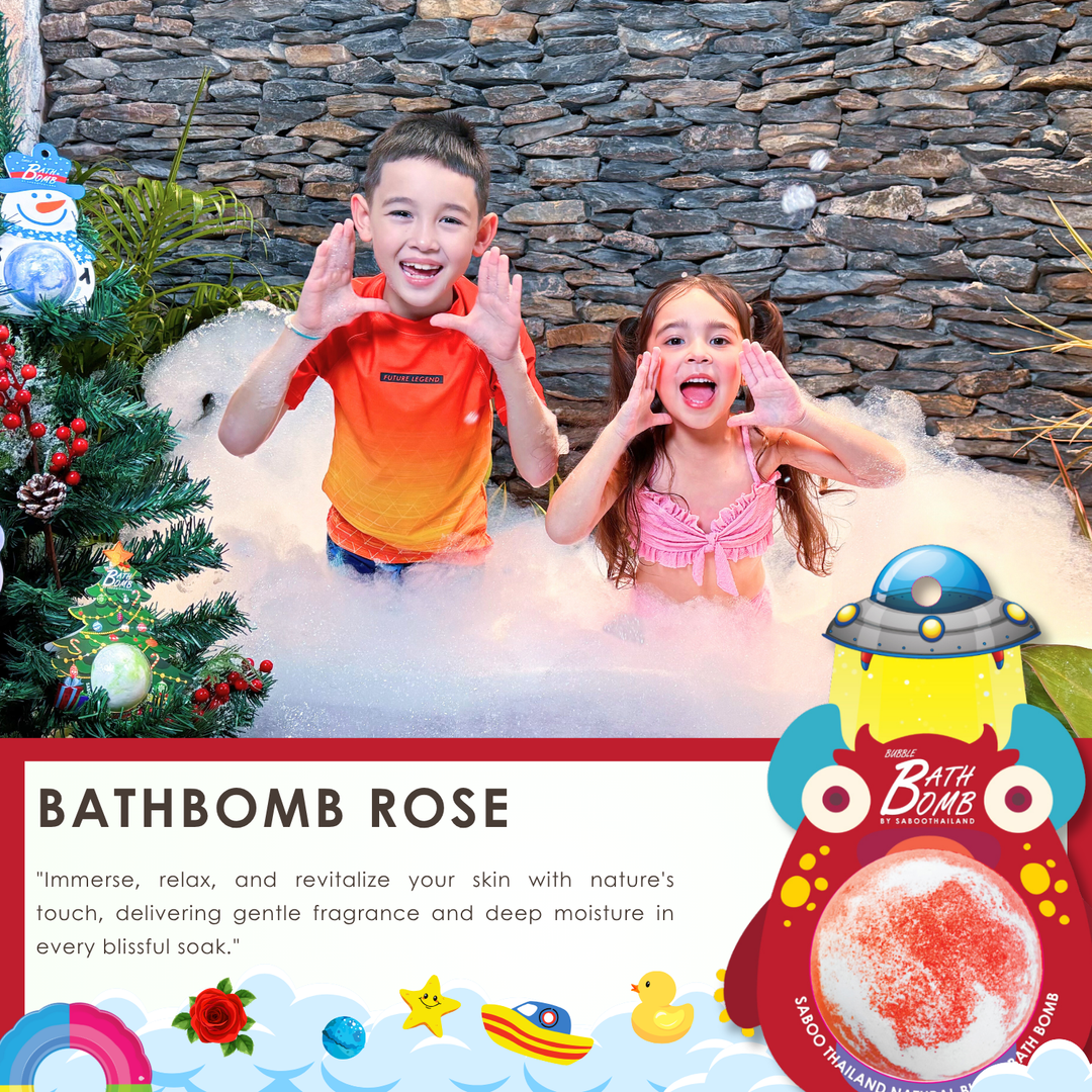 Bubble Bath Bomb - Monster - 150g - Rose