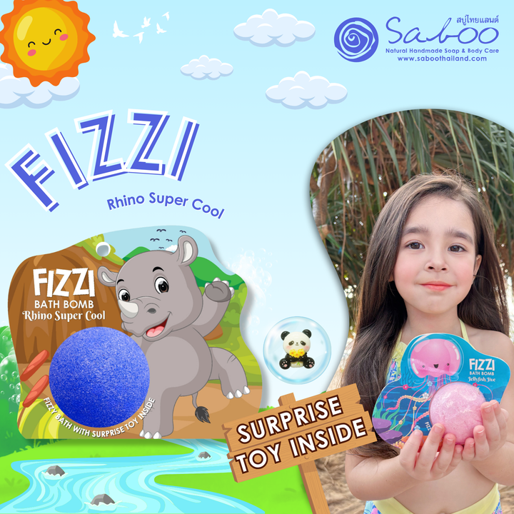 Fizzy Bath Bomb - Jungle Package - 100g - Rhino Super Cool