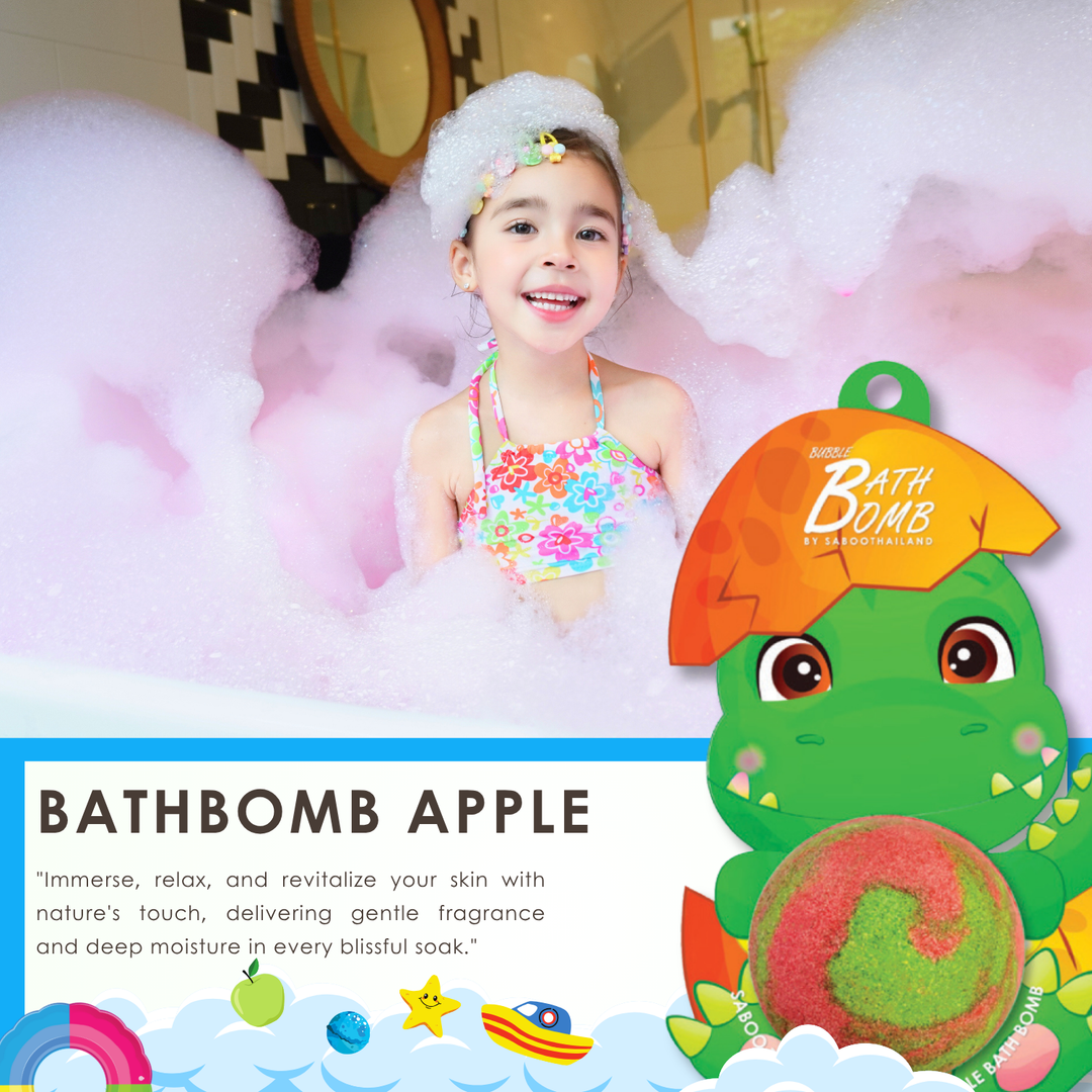 Bubble Bath Bomb - Dinosaur Package - 150g - Apple