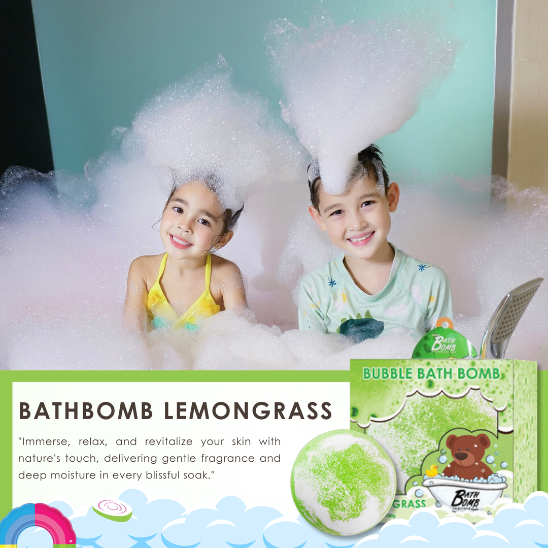 Bubble Bath Bomb - Box Package - 150g - Lemongrass