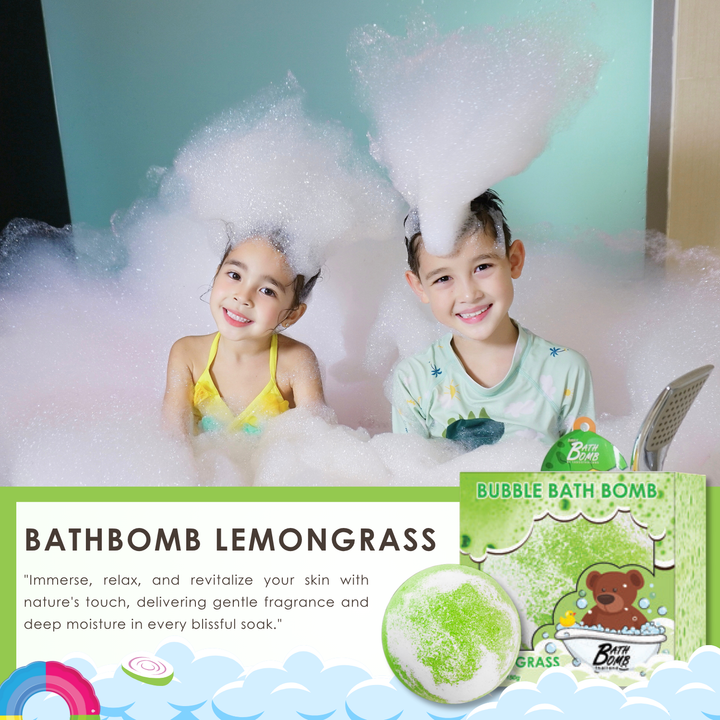 Bubble Bath Bomb - Box Package - 150g - Lemongrass