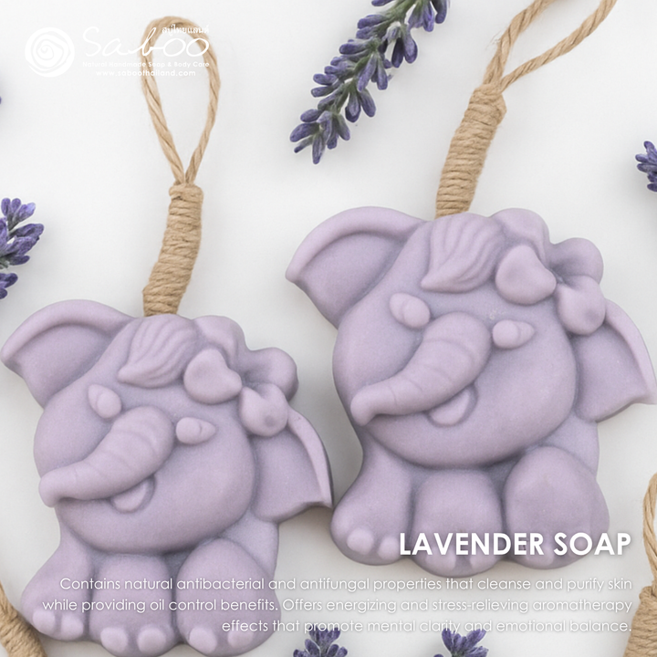 Natural Fancy Soap - Elephant - 100g - Lavender