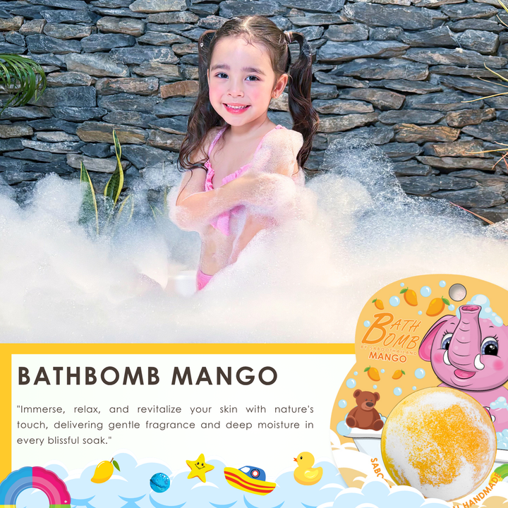 Bubble Bath Bomb - Elephant Package - 150g - Mango