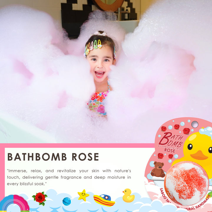 Bubble Bath Bomb - Duck Package - 150g - Rose
