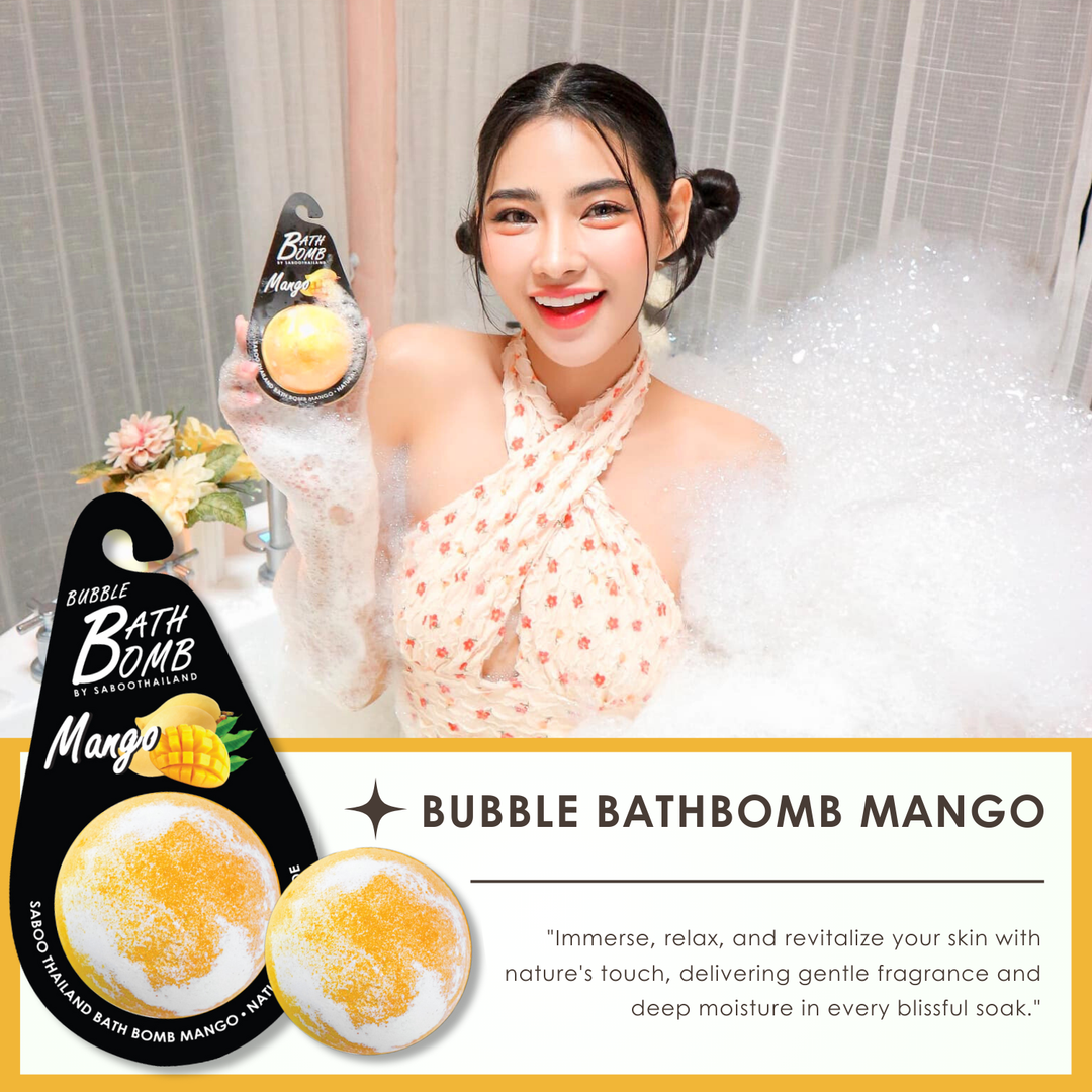 Bubble Bath Bomb - Black Package - 150g - Mango