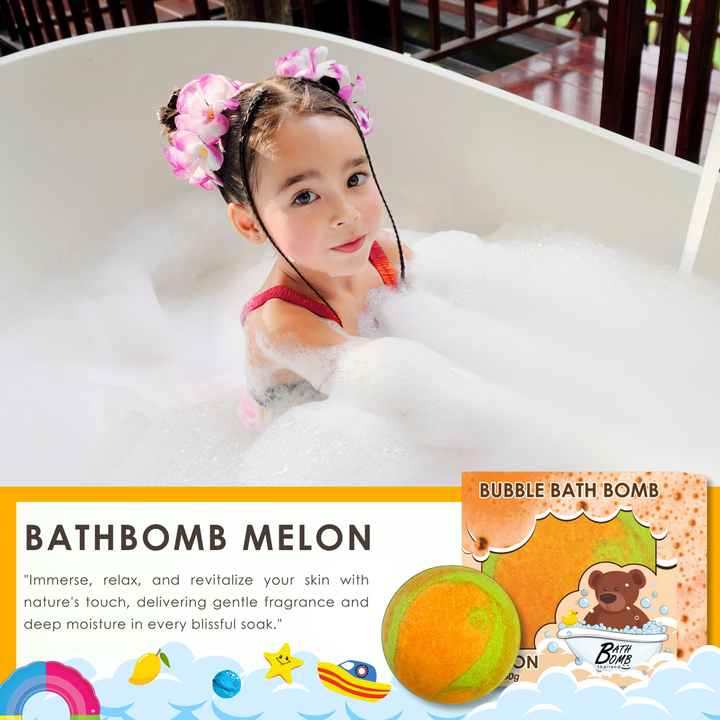 Bubble Bath Bomb - Box Package - 150g - Melon