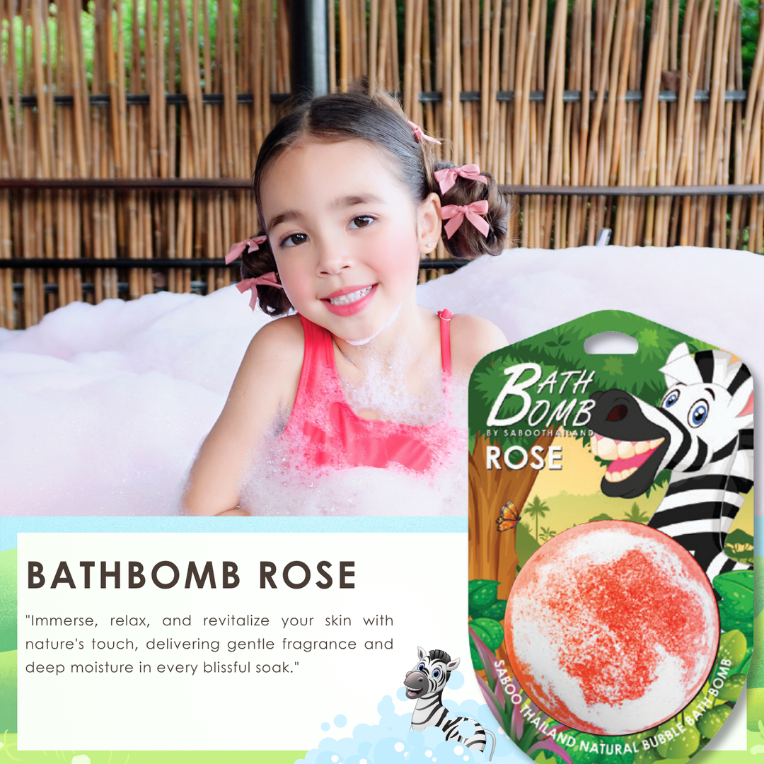 Bubble Bath Bomb - Jungle Package - 150g - Rose