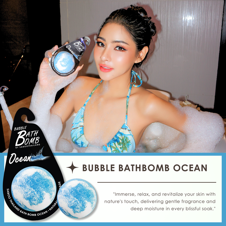 Bubble Bath Bomb - Black Package - 150g - Ocean
