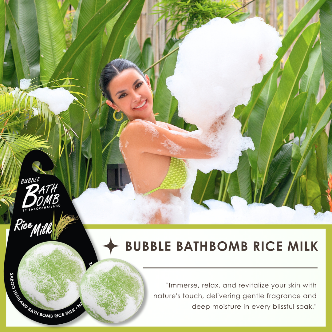 Bubble Bath Bomb - Black Package - 150g - Rice Milk