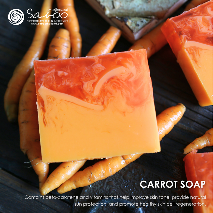 Natural Soap - Square Shape - 100g - Carrot