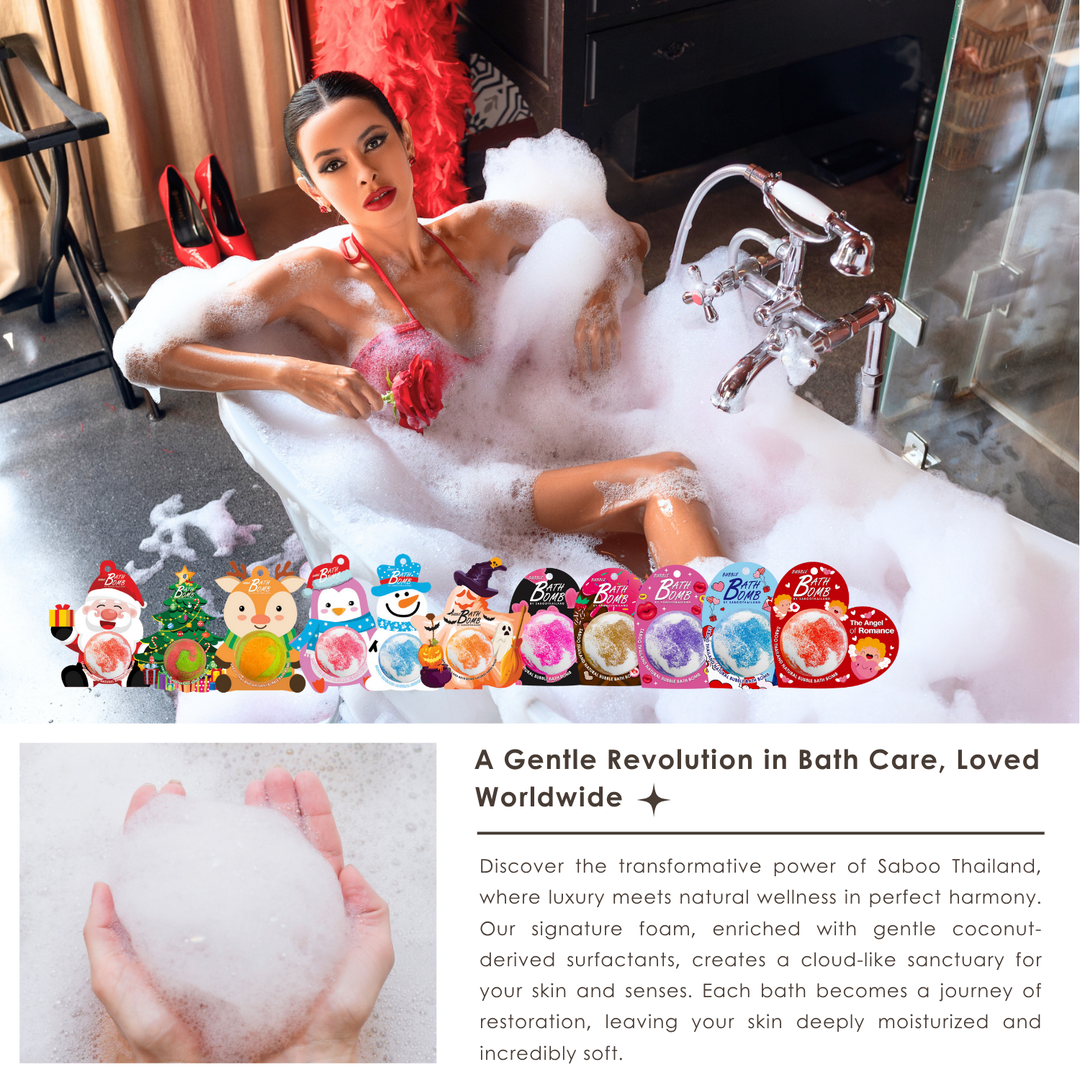 Bubble Bath Bomb - Valentine Package - 150g - Rose
