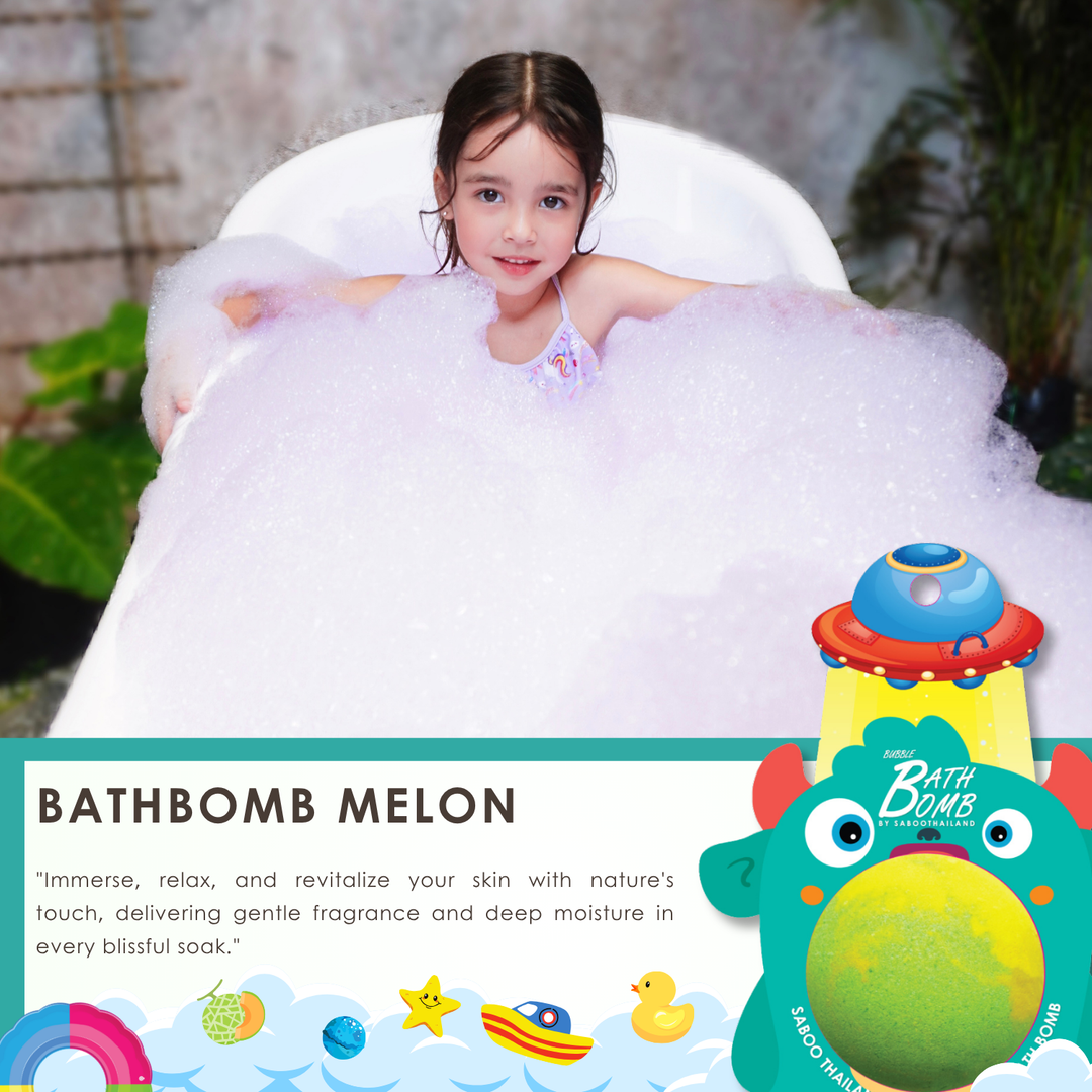 Bubble Bath Bomb - Monster - 150g - Melon