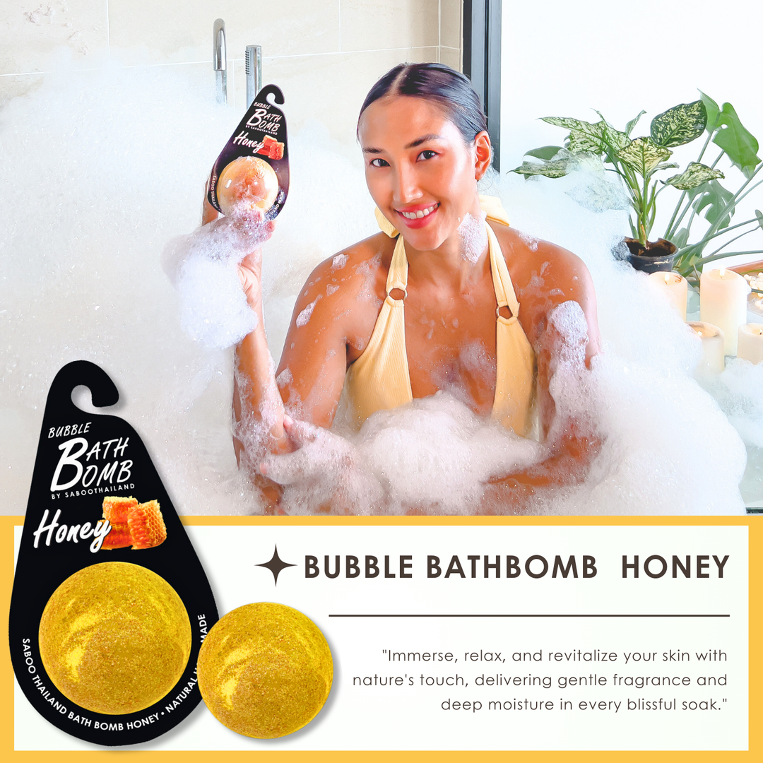 Bubble Bath Bomb - Black Package - 150g - Honey