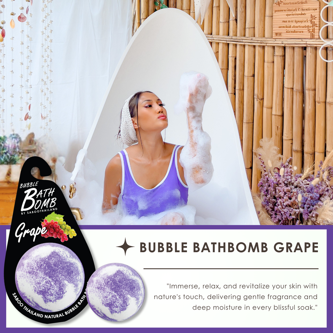 Bubble Bath Bomb - Black Package - 150g - Grape