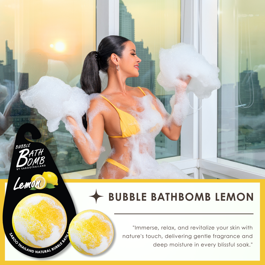 Bubble Bath Bomb - Black Package - 150g - Lemon