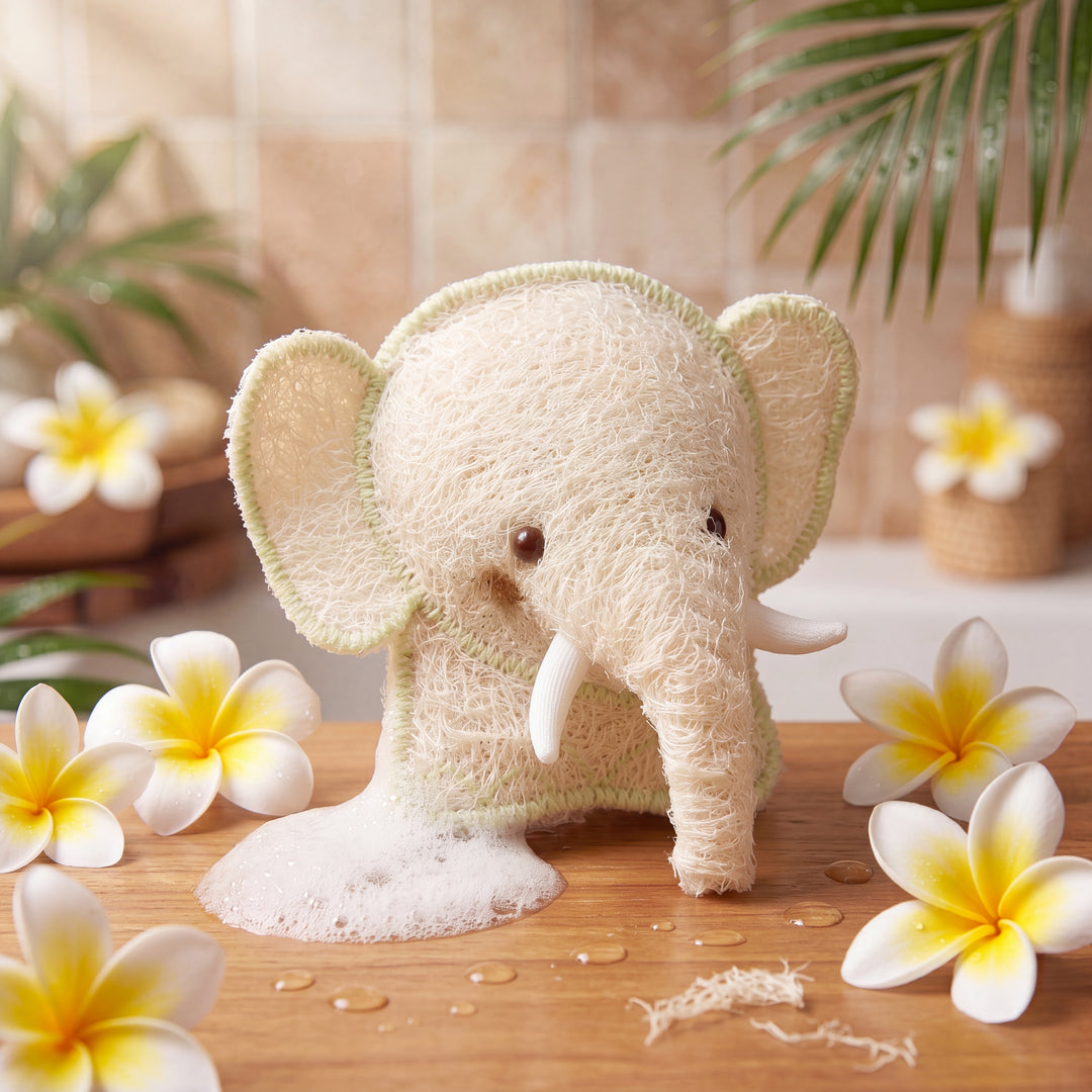 Natural Luffa - Elephant Soap Inside - 50g - Leelawadee