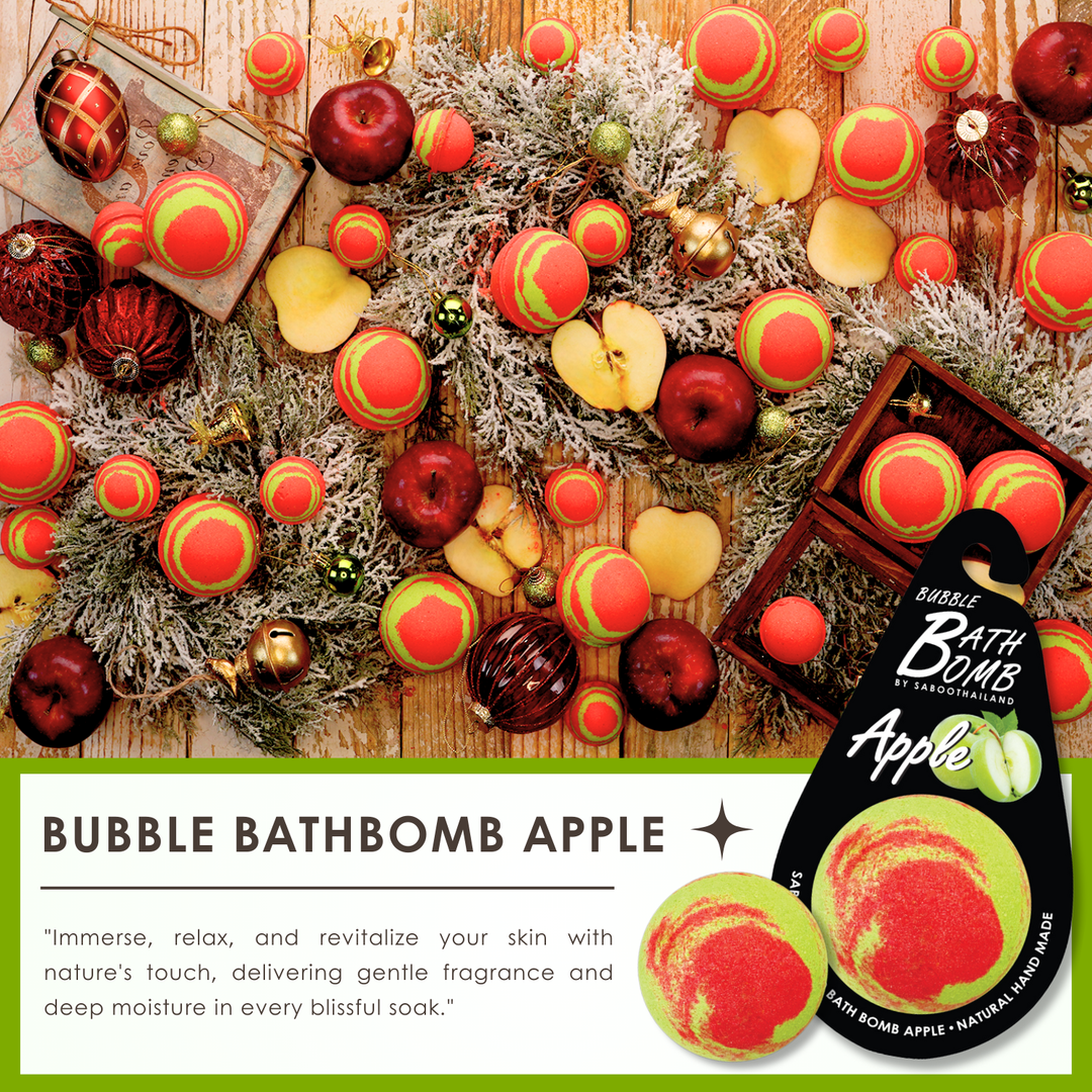 Bubble Bath Bomb - Black Package - 150g - Apple
