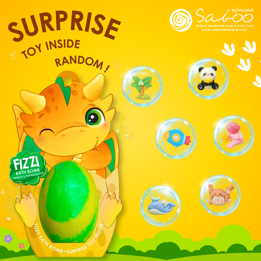 Fizzy Bath Bomb - Dinosaur Package - 180g - Parrot's Paradise Pop