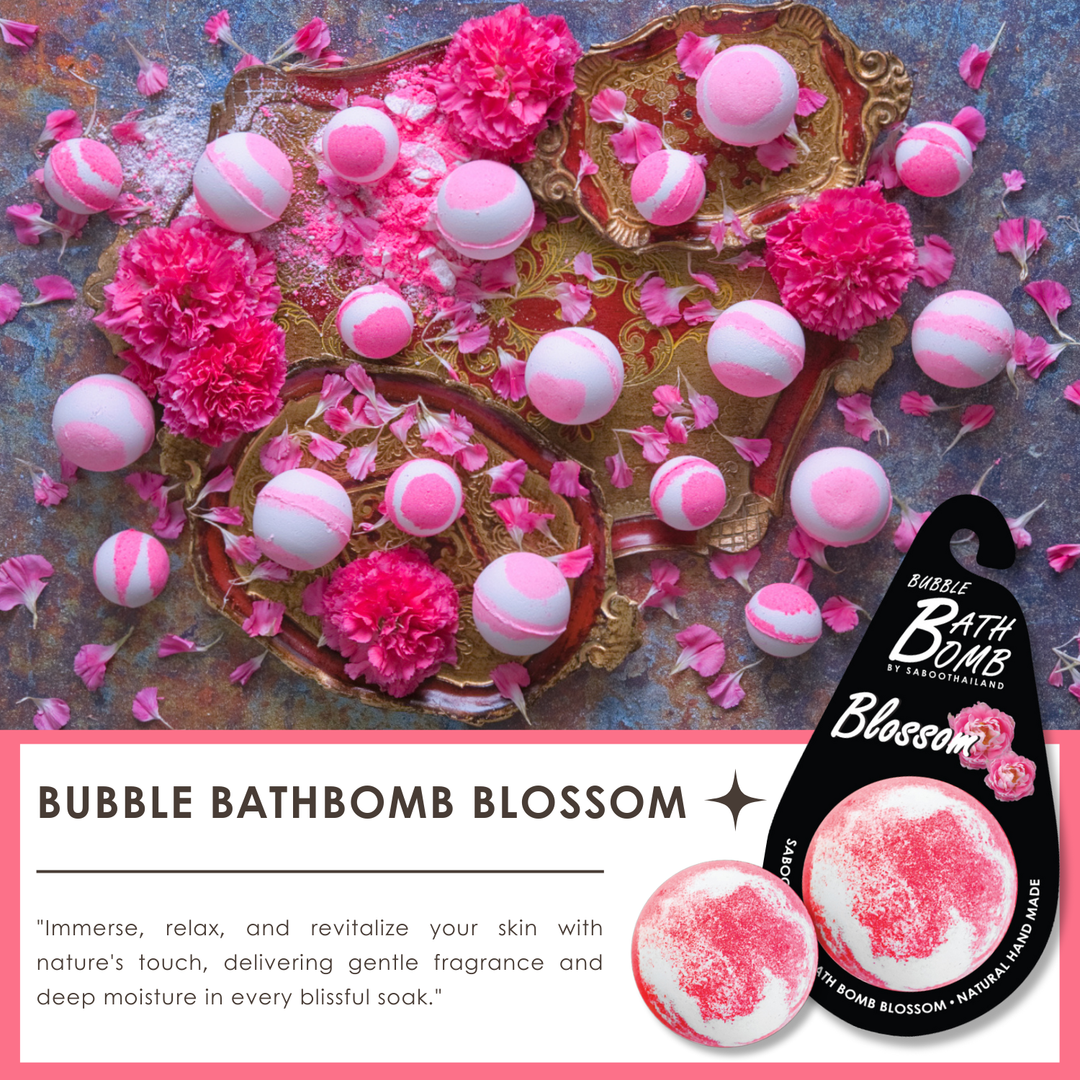 Bubble Bath Bomb - Black Package - 150g - Blossom