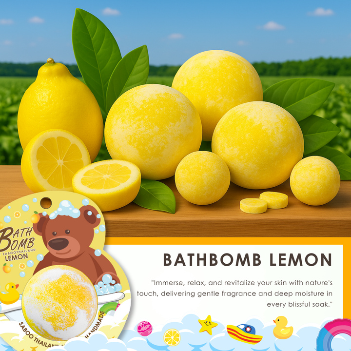 Bubble Bath Bomb - Bear Package - 150g - Lemon